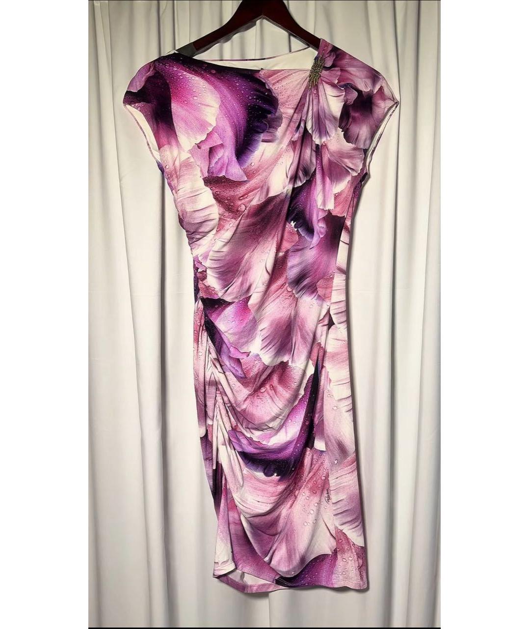 ROBERTO CAVALLI Розовое полиамидовое повседневное платье, фото 9