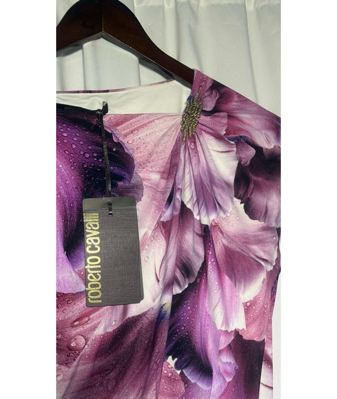 ROBERTO CAVALLI Розовое полиамидовое повседневное платье, фото 3