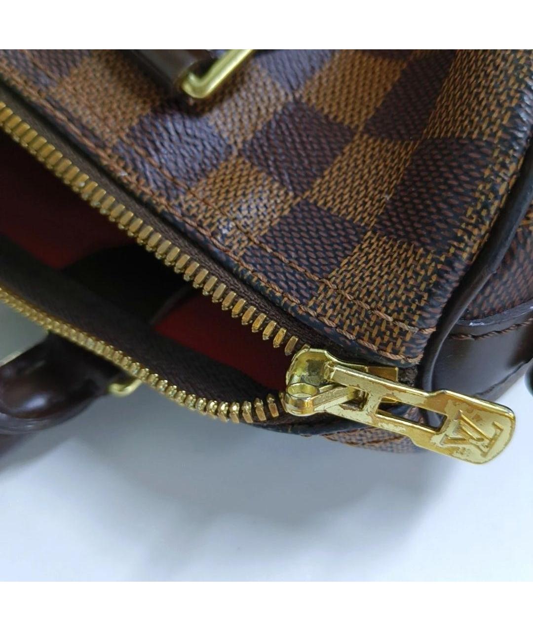 LOUIS VUITTON Коричневая кожаная сумка через плечо, фото 8