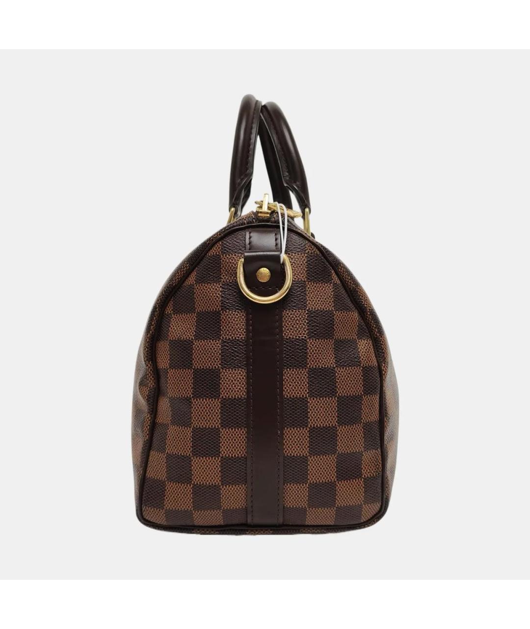 LOUIS VUITTON Коричневая кожаная сумка через плечо, фото 3