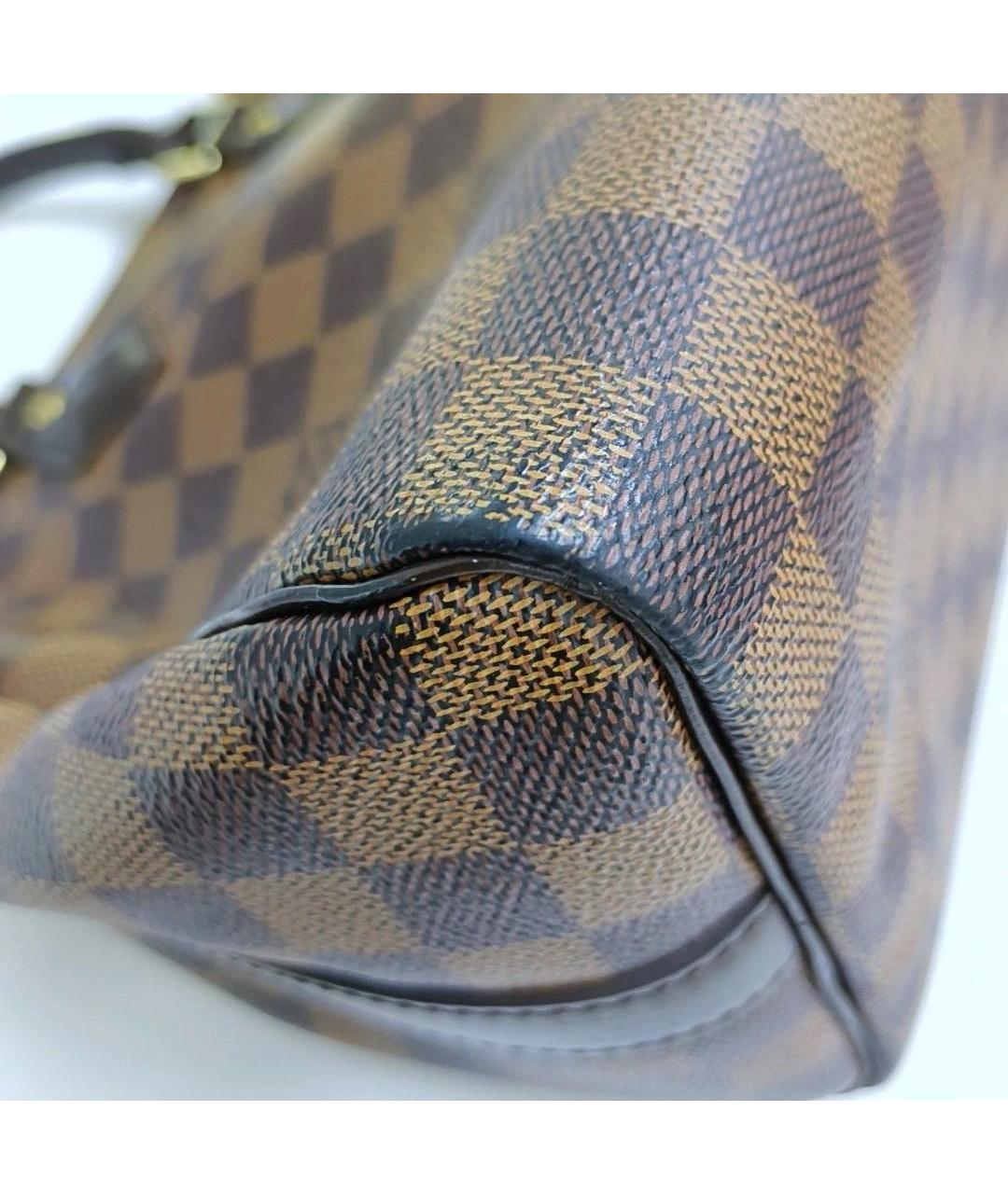 LOUIS VUITTON Коричневая кожаная сумка через плечо, фото 7