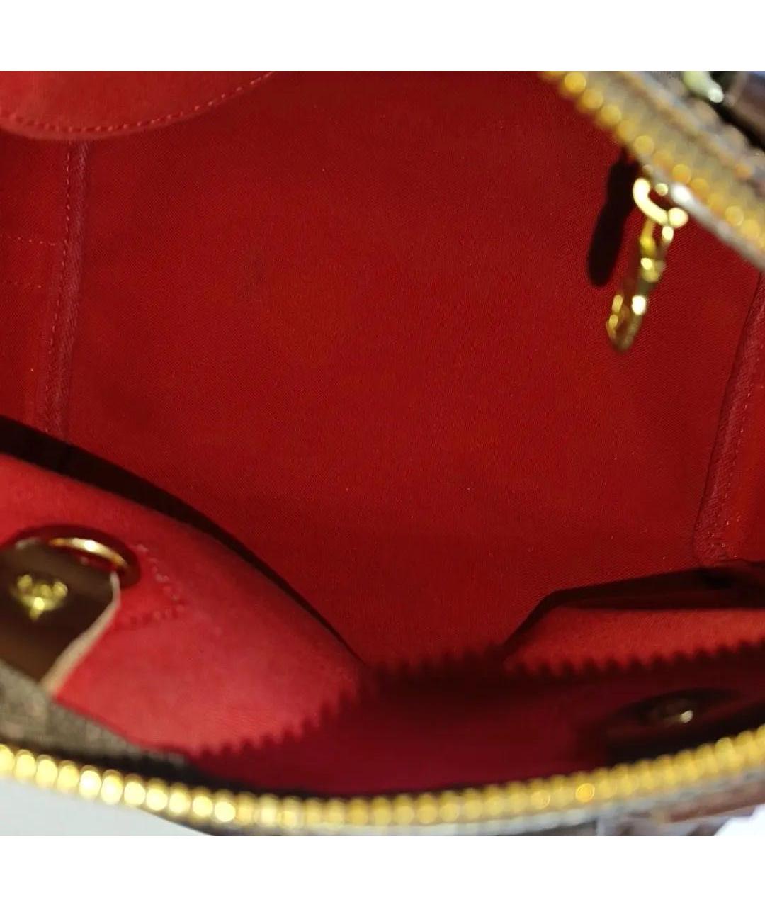 LOUIS VUITTON Коричневая кожаная сумка через плечо, фото 6