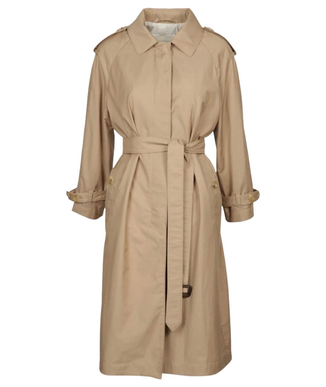 'S MAX MARA Бежевый хлопковый тренч/плащ, фото 1