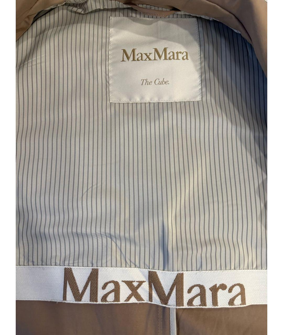 'S MAX MARA Бежевый хлопковый тренч/плащ, фото 8