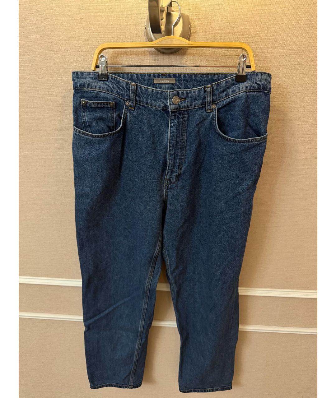 12 STOREEZ Синие хлопковые прямые джинсы, фото 4