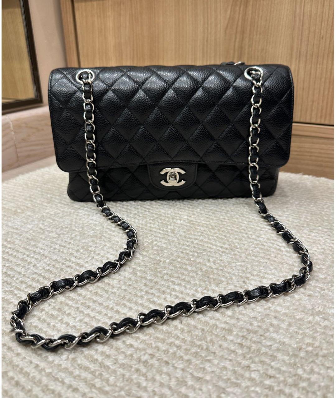 CHANEL Черная кожаная сумка через плечо, фото 2