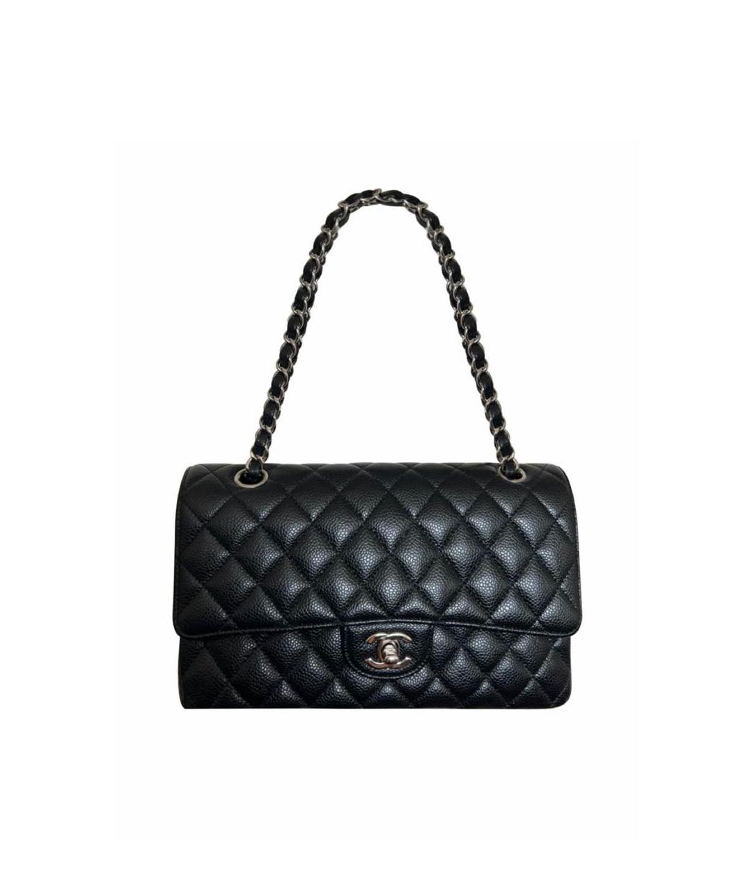 CHANEL Черная кожаная сумка через плечо, фото 1