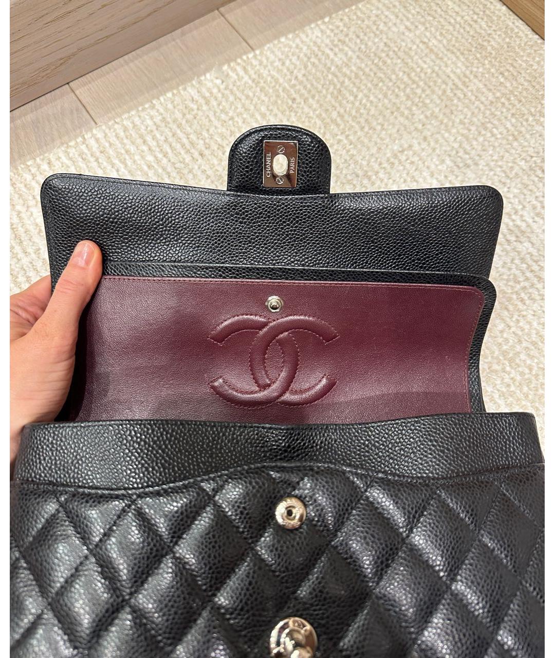 CHANEL Черная кожаная сумка через плечо, фото 4