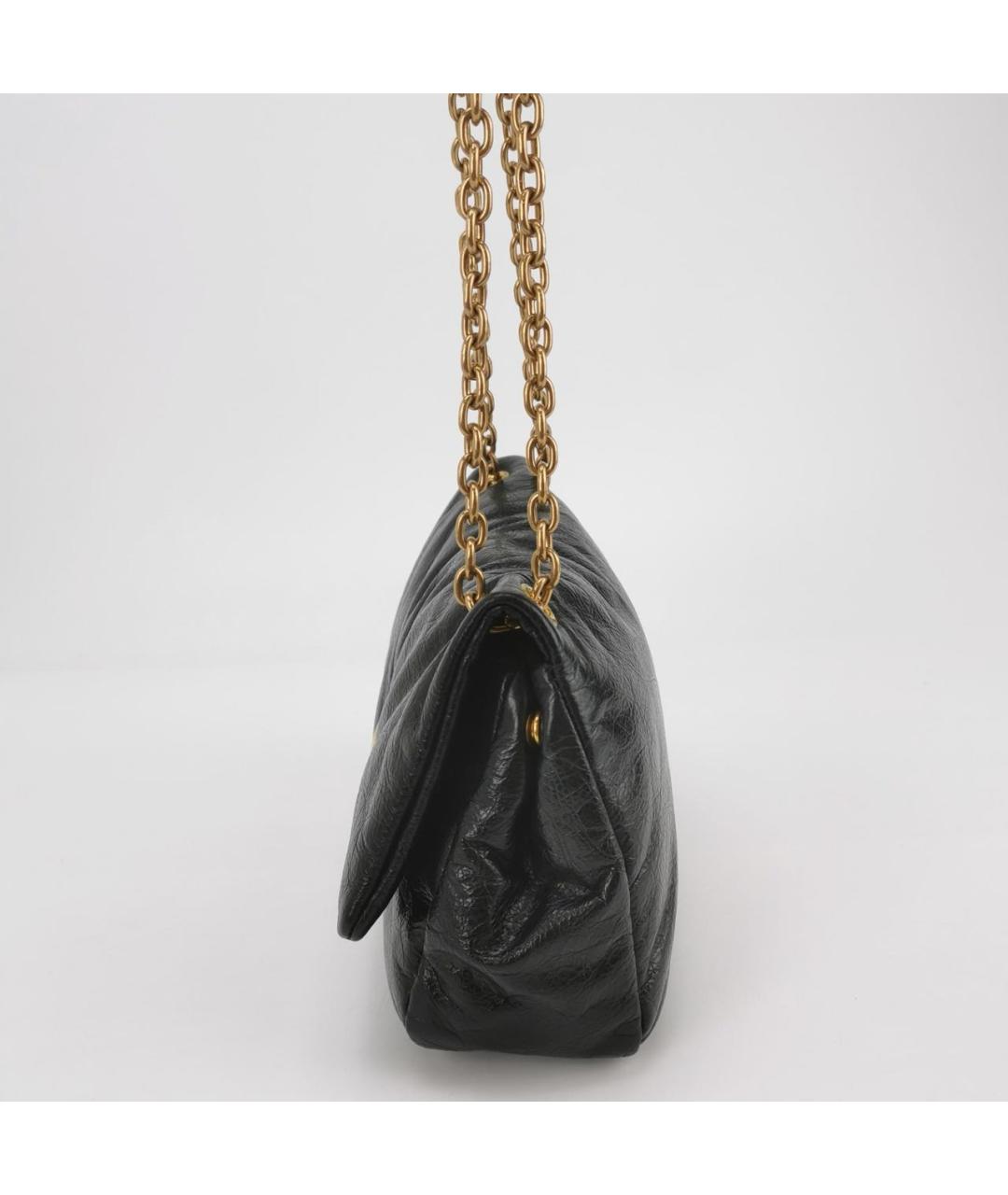 BALENCIAGA Черная кожаная сумка через плечо, фото 2