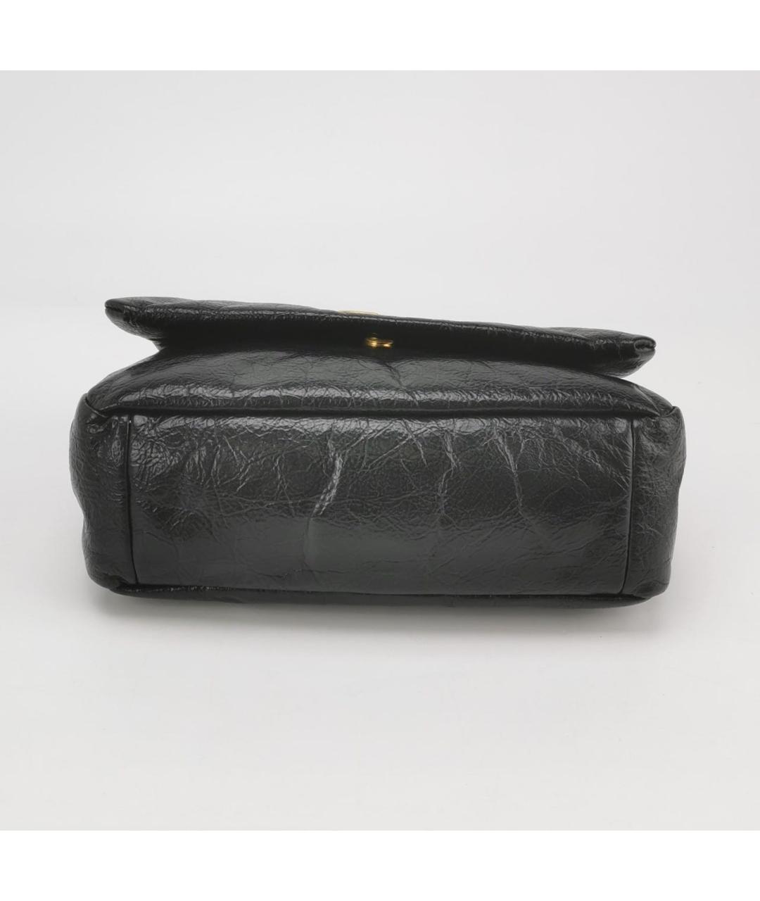 BALENCIAGA Черная кожаная сумка через плечо, фото 4