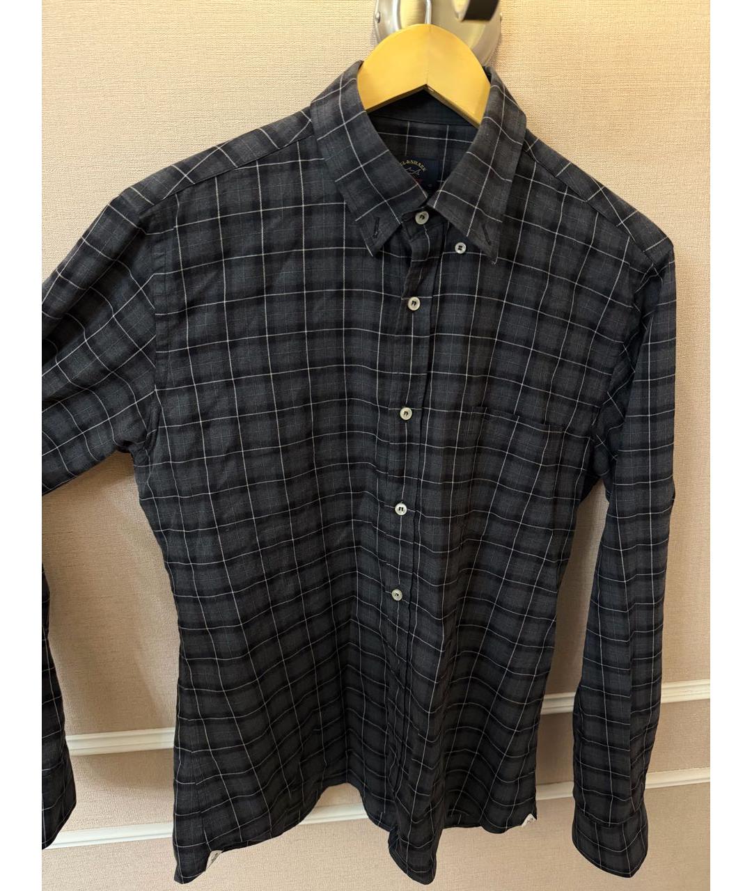 PAUL & SHARK Антрацитовая хлопковая кэжуал рубашка, фото 4