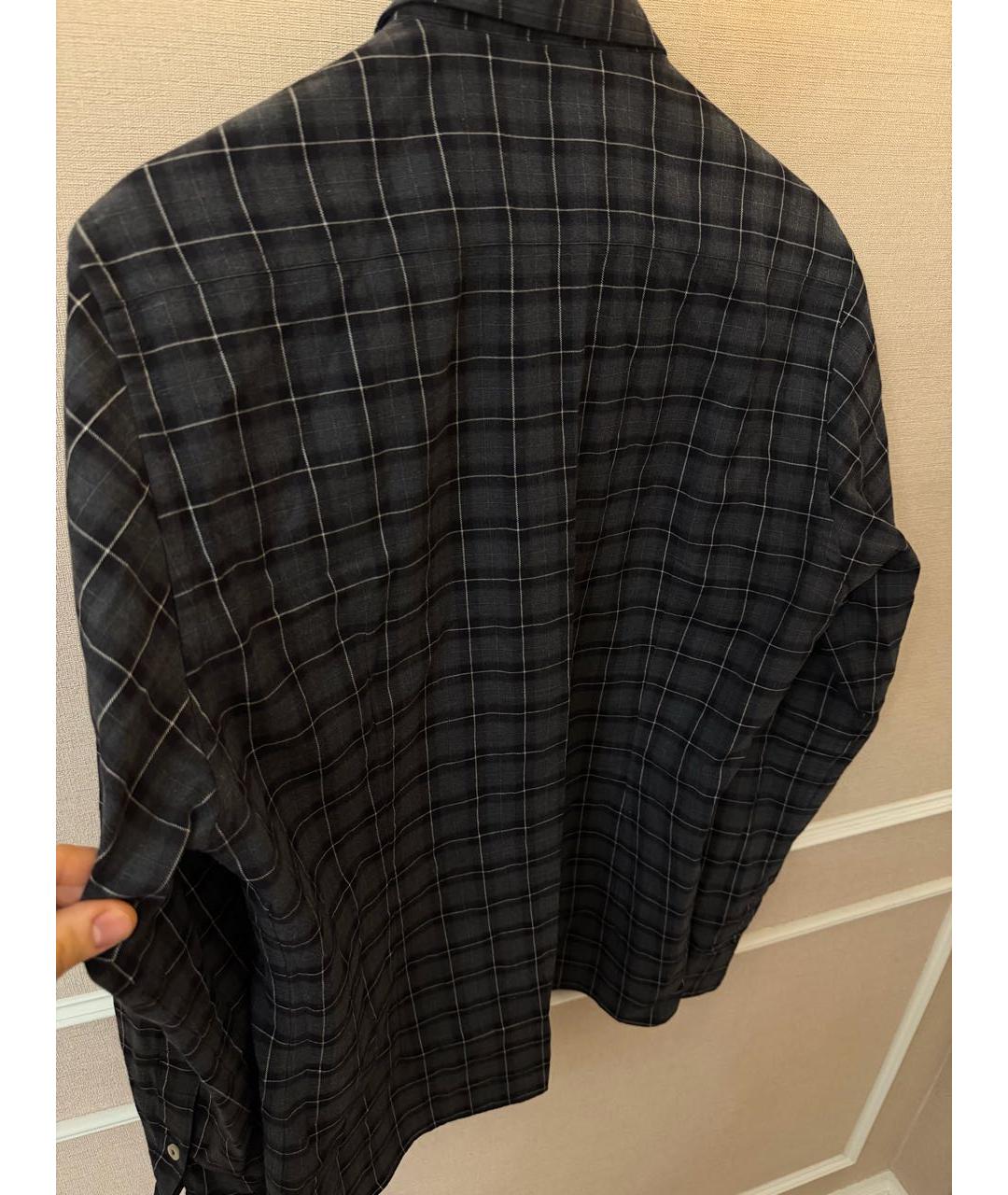 PAUL & SHARK Антрацитовая хлопковая кэжуал рубашка, фото 3