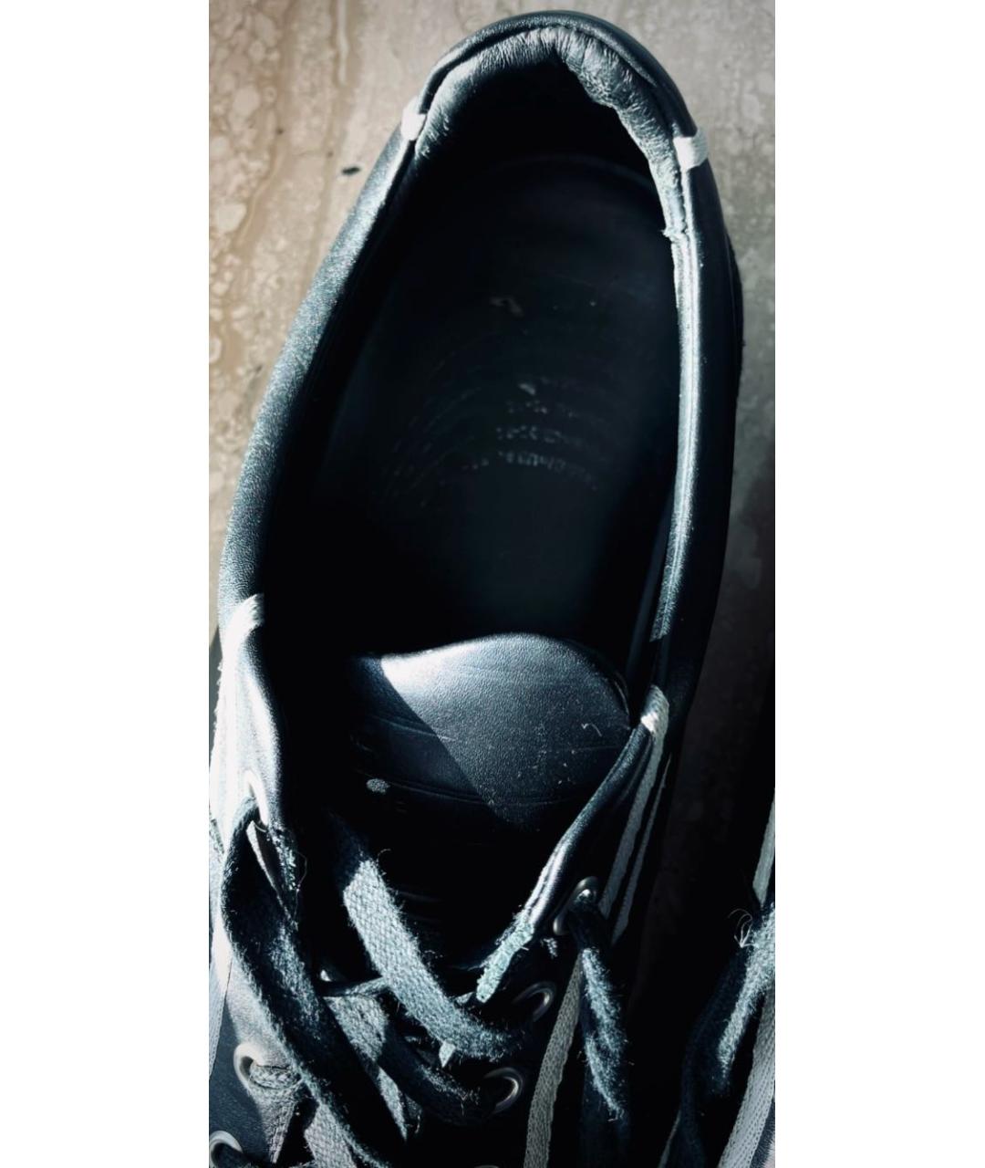 CHRISTIAN DIOR Черные кожаные низкие кроссовки / кеды, фото 5