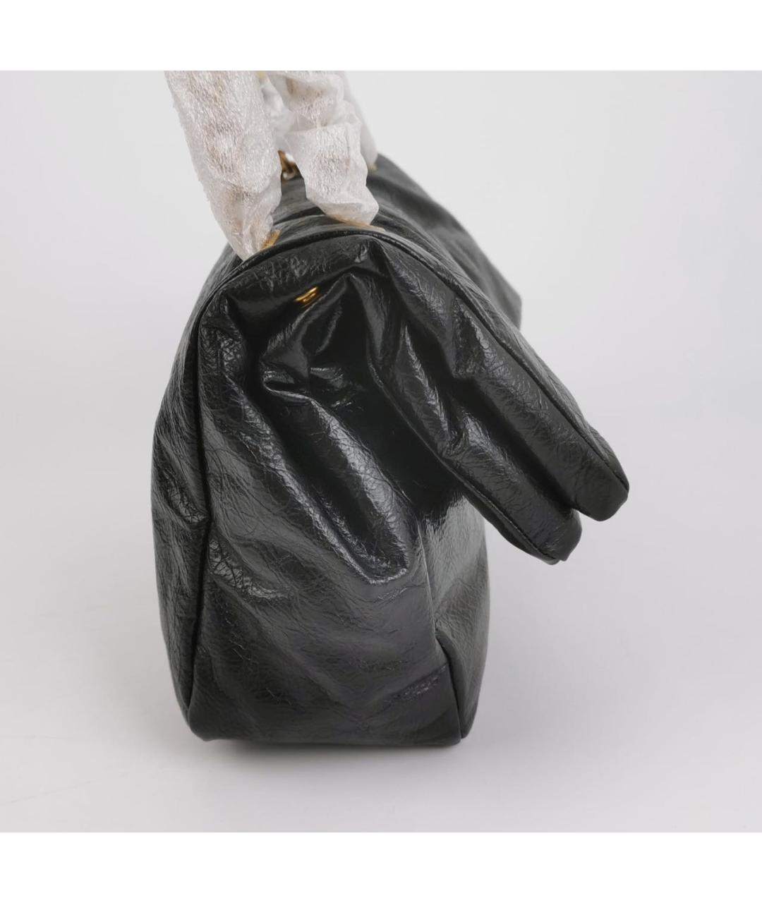 BALENCIAGA Черная кожаная сумка через плечо, фото 3