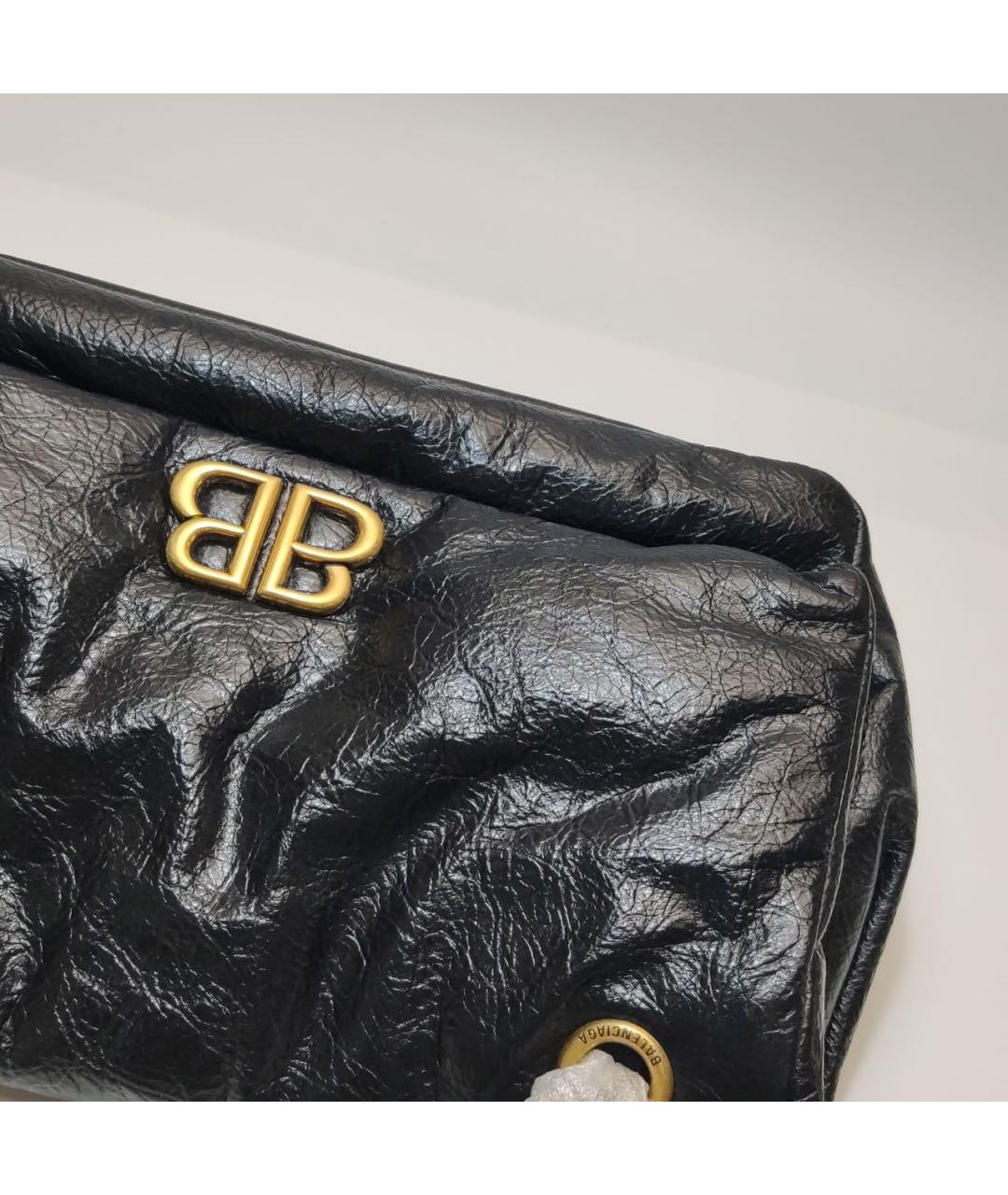 BALENCIAGA Черная кожаная сумка через плечо, фото 7
