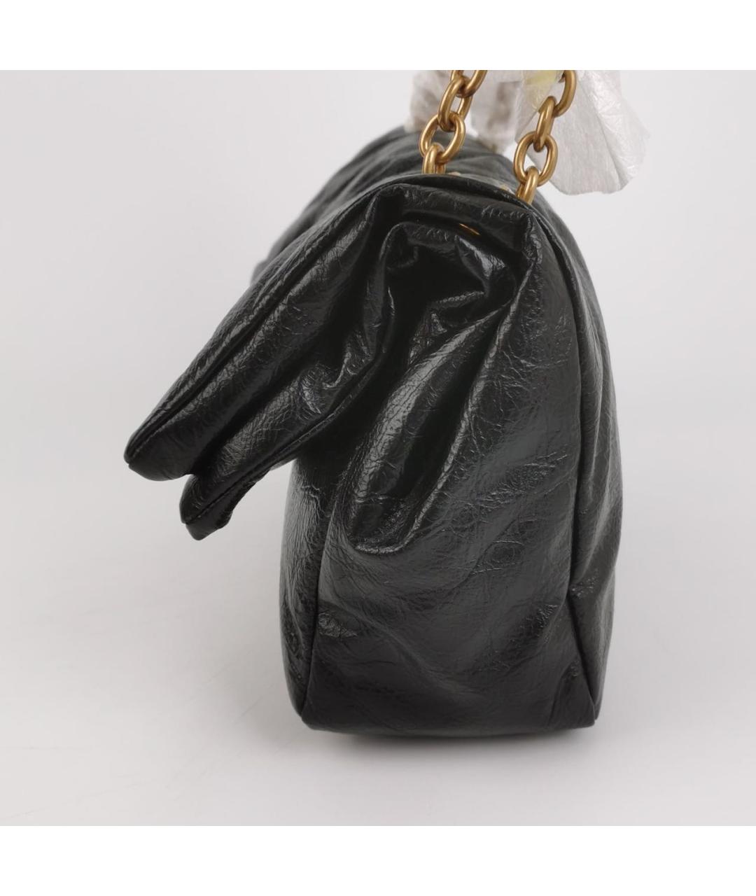 BALENCIAGA Черная кожаная сумка через плечо, фото 2