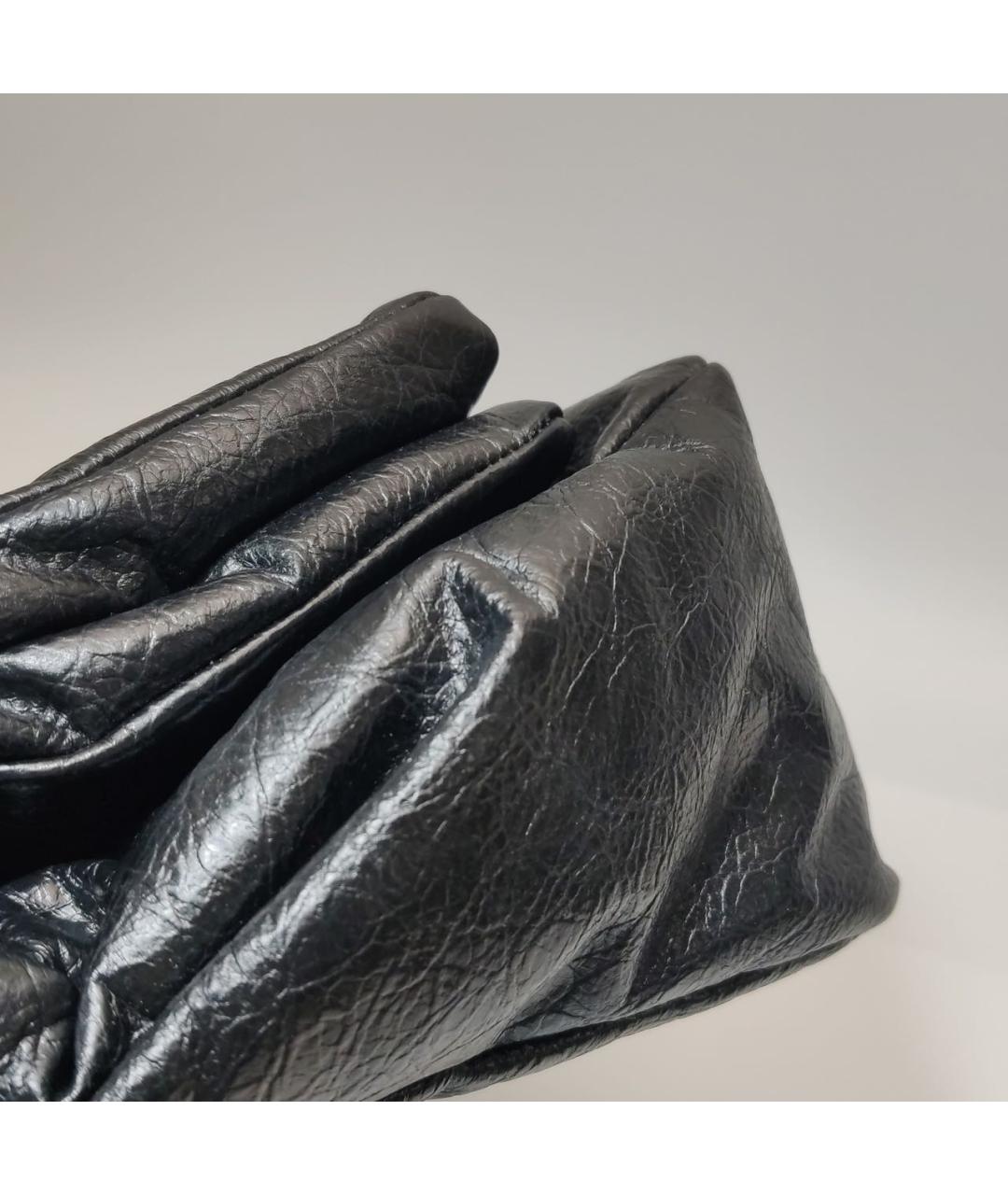 BALENCIAGA Черная кожаная сумка через плечо, фото 8