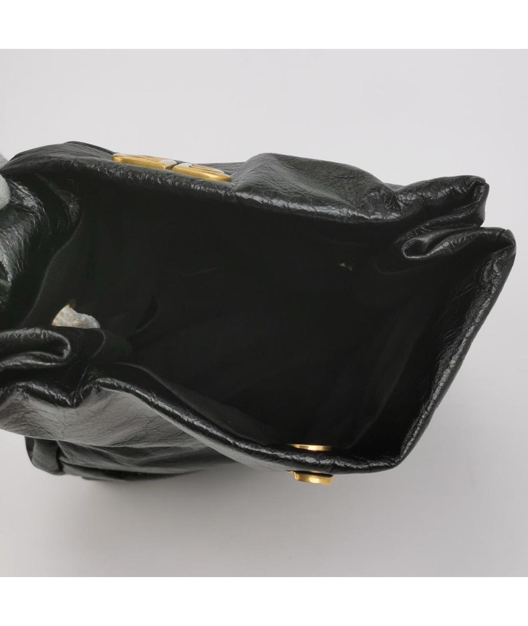 BALENCIAGA Черная кожаная сумка через плечо, фото 4