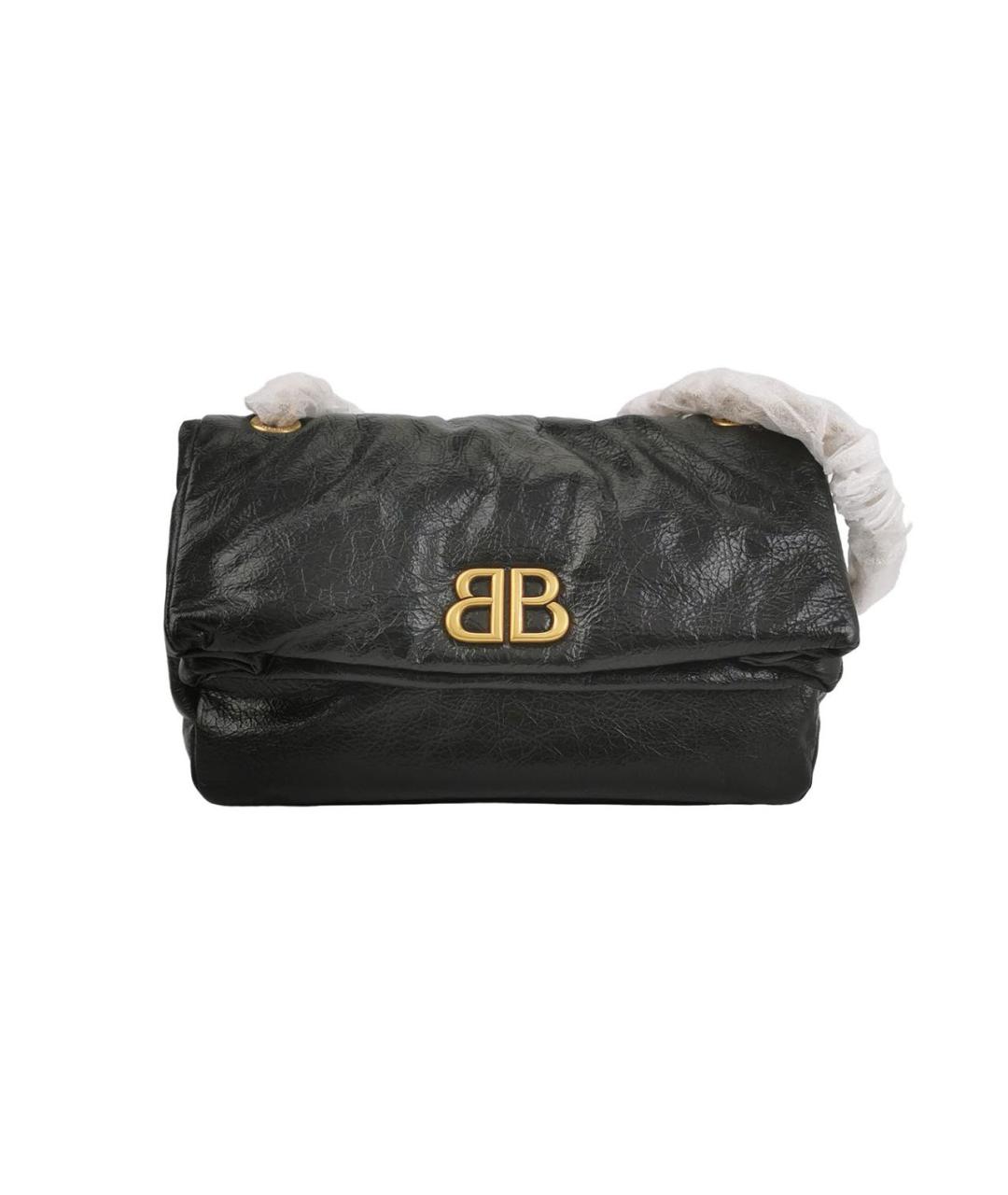 BALENCIAGA Черная кожаная сумка через плечо, фото 9