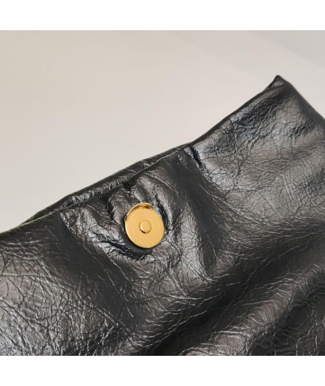 BALENCIAGA Черная кожаная сумка через плечо, фото 6