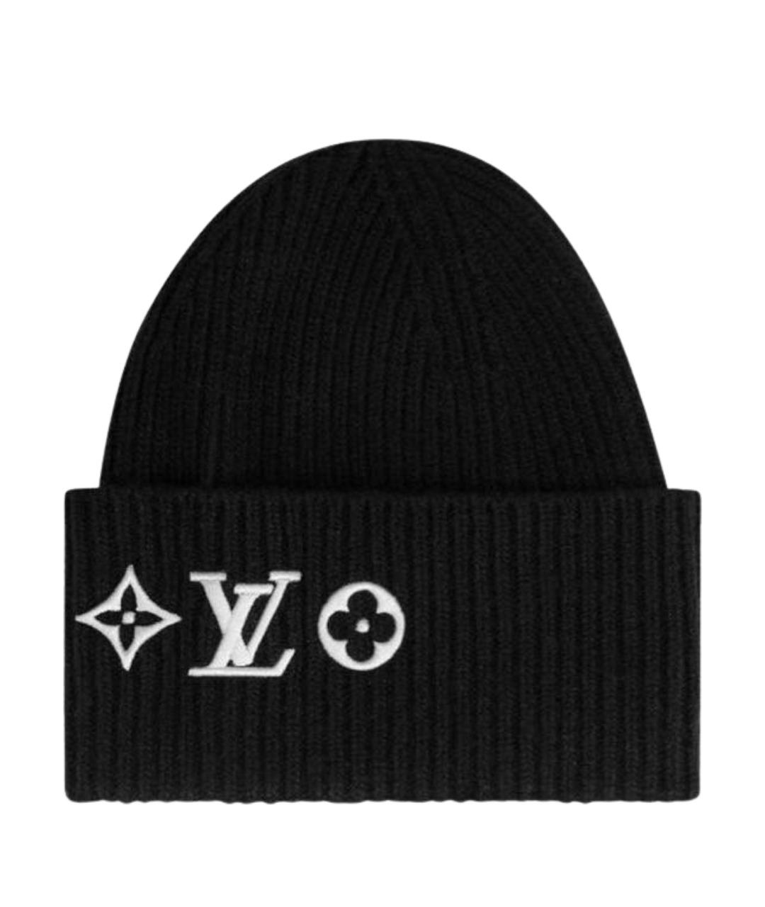 LOUIS VUITTON Черная шерстяная шапка, фото 1