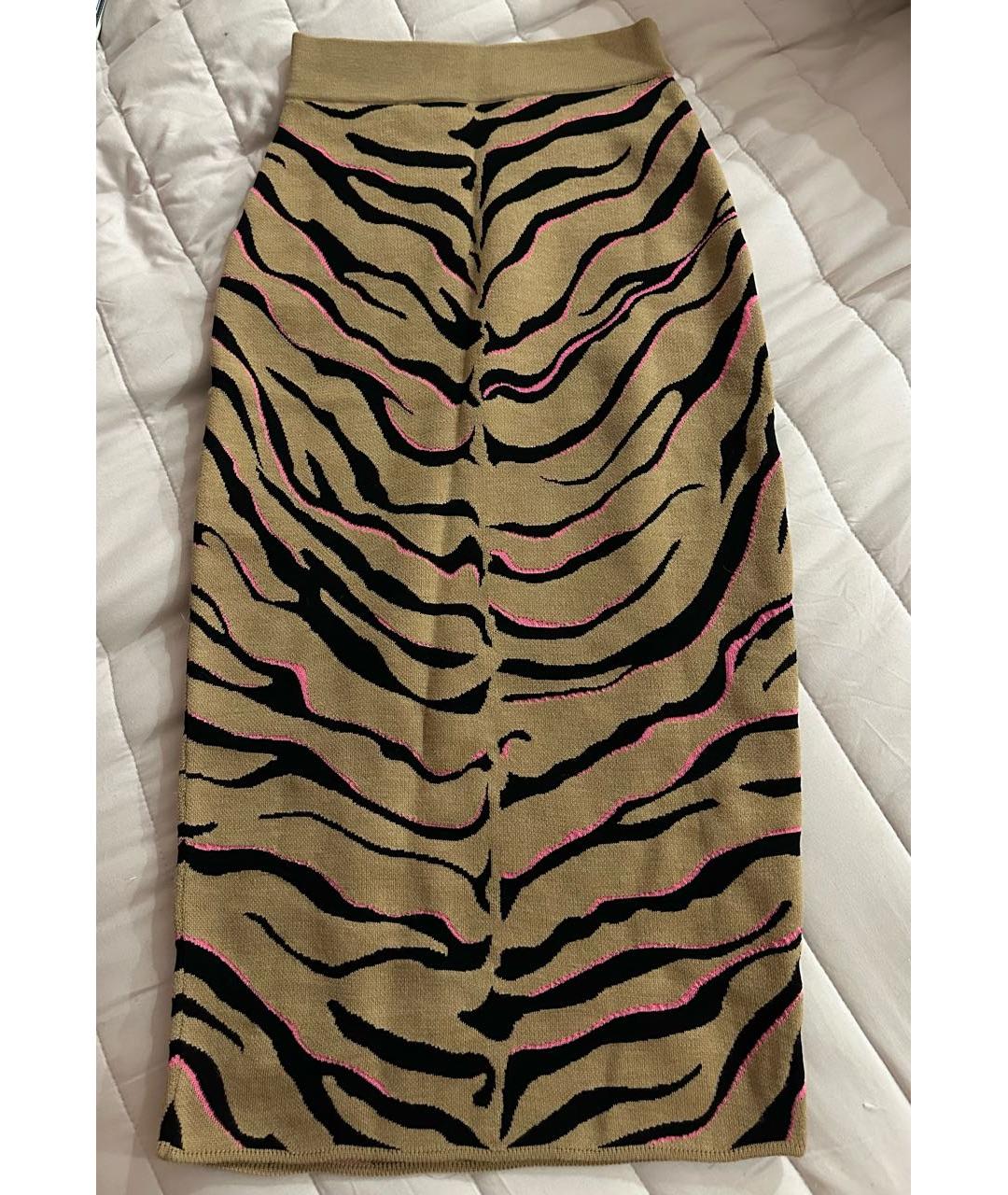 STELLA MCCARTNEY Бежевая шерстяная юбка миди, фото 4