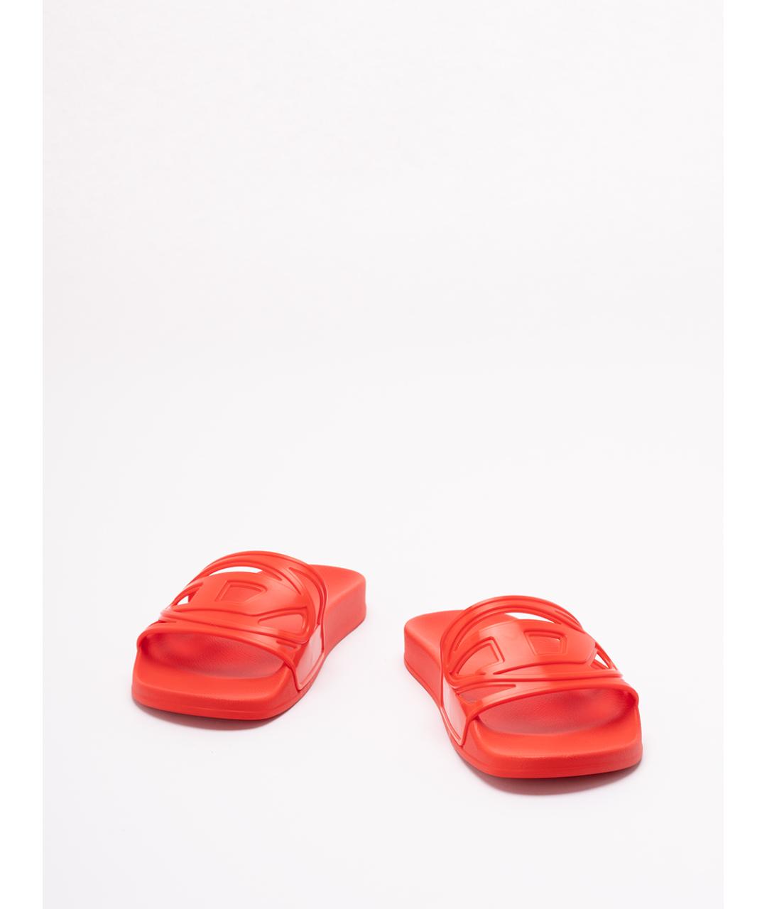 DIESEL Красные резиновые шлепанцы, фото 2