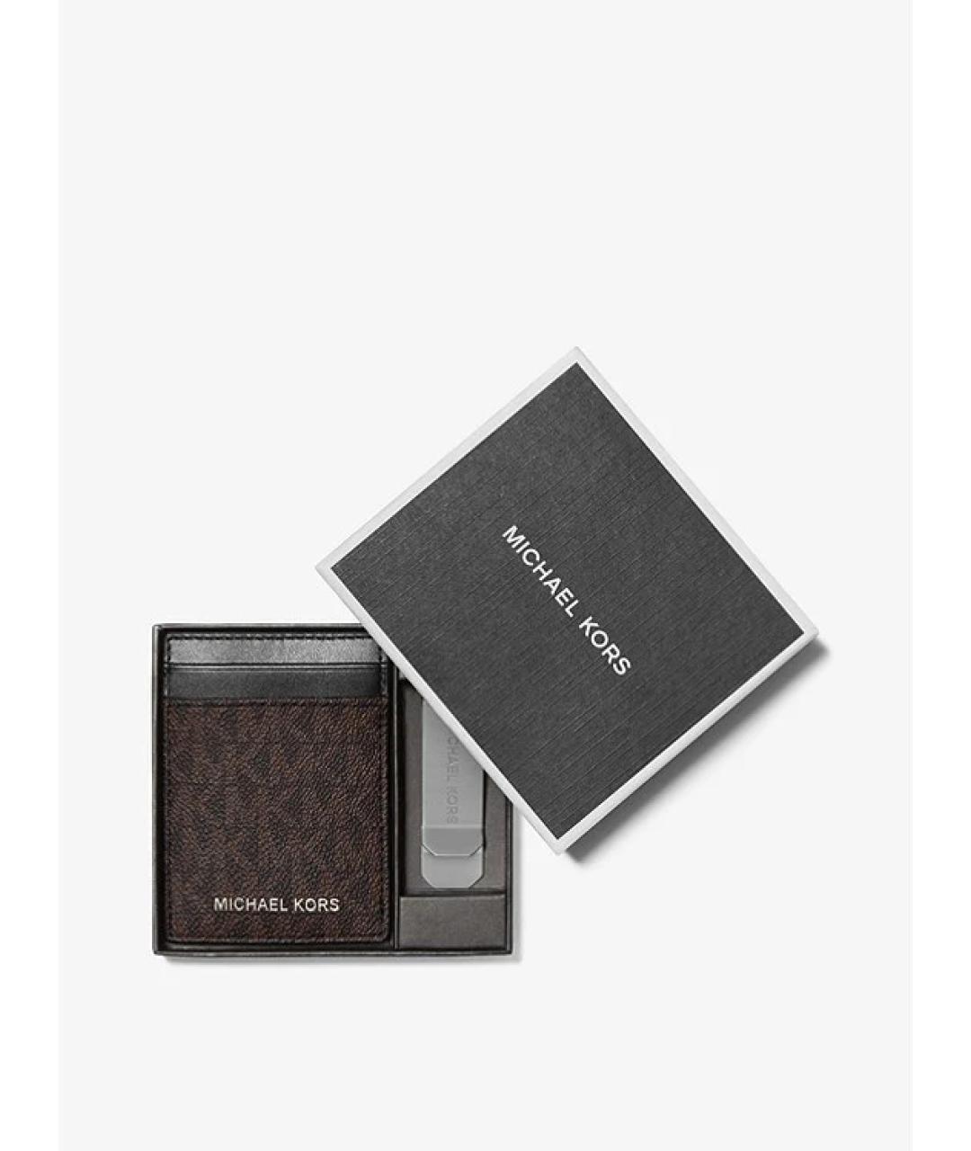 MICHAEL KORS Коричневый кардхолдер из искусственной кожи, фото 3