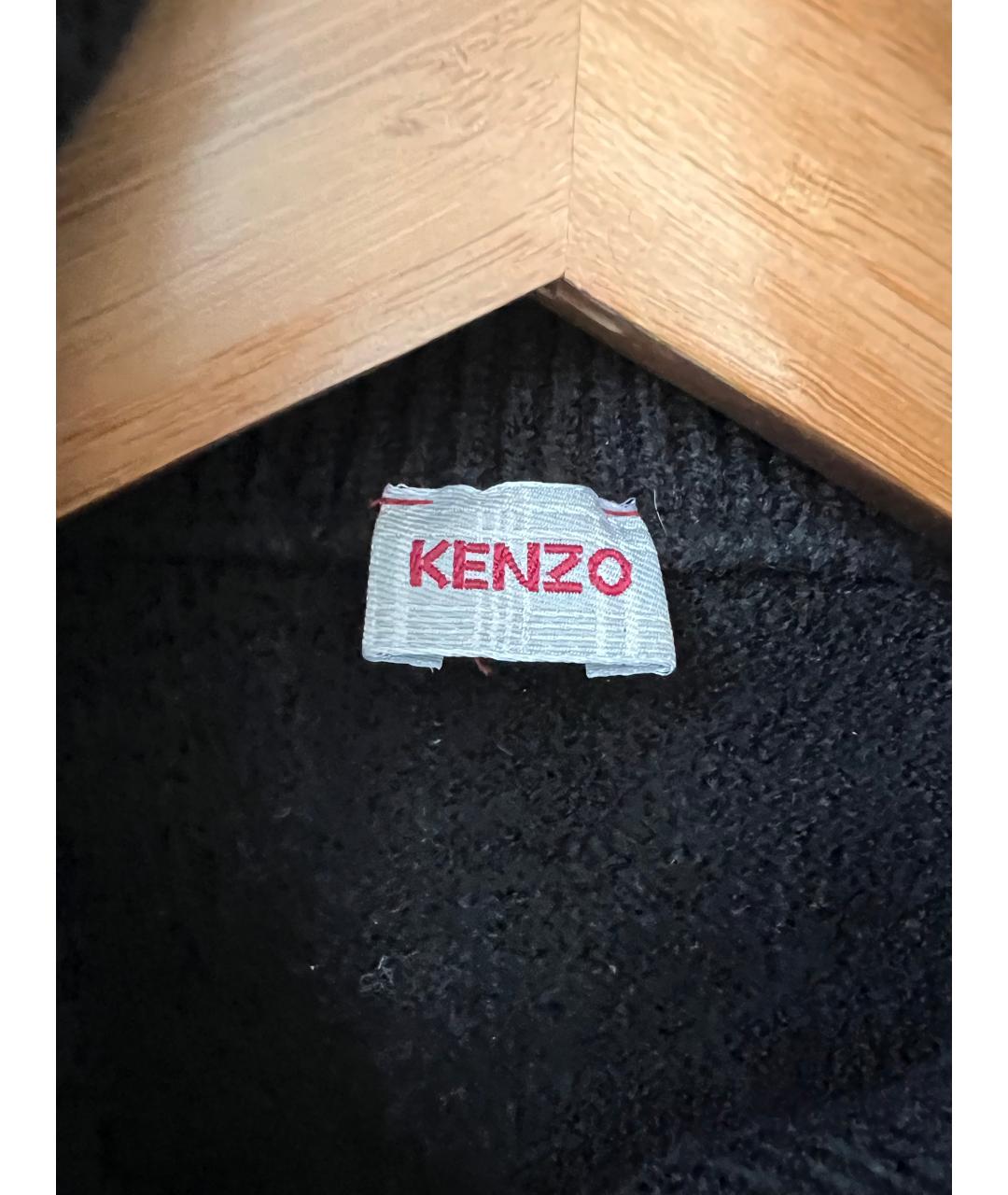 KENZO Черный шерстяной джемпер / свитер, фото 4