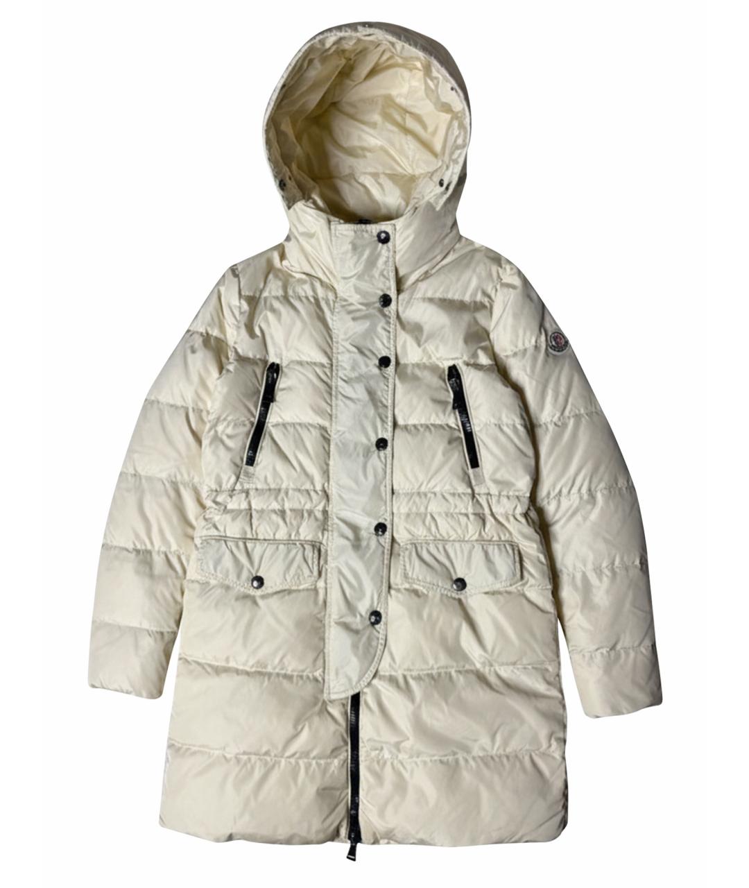 MONCLER Бежевый полиэстеровый тренч/плащ, фото 1