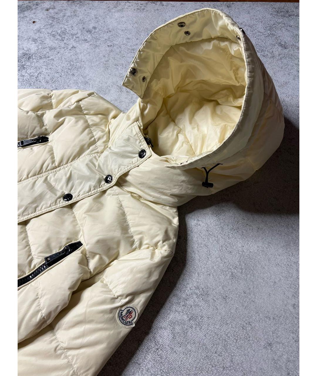 MONCLER Бежевый полиэстеровый тренч/плащ, фото 5