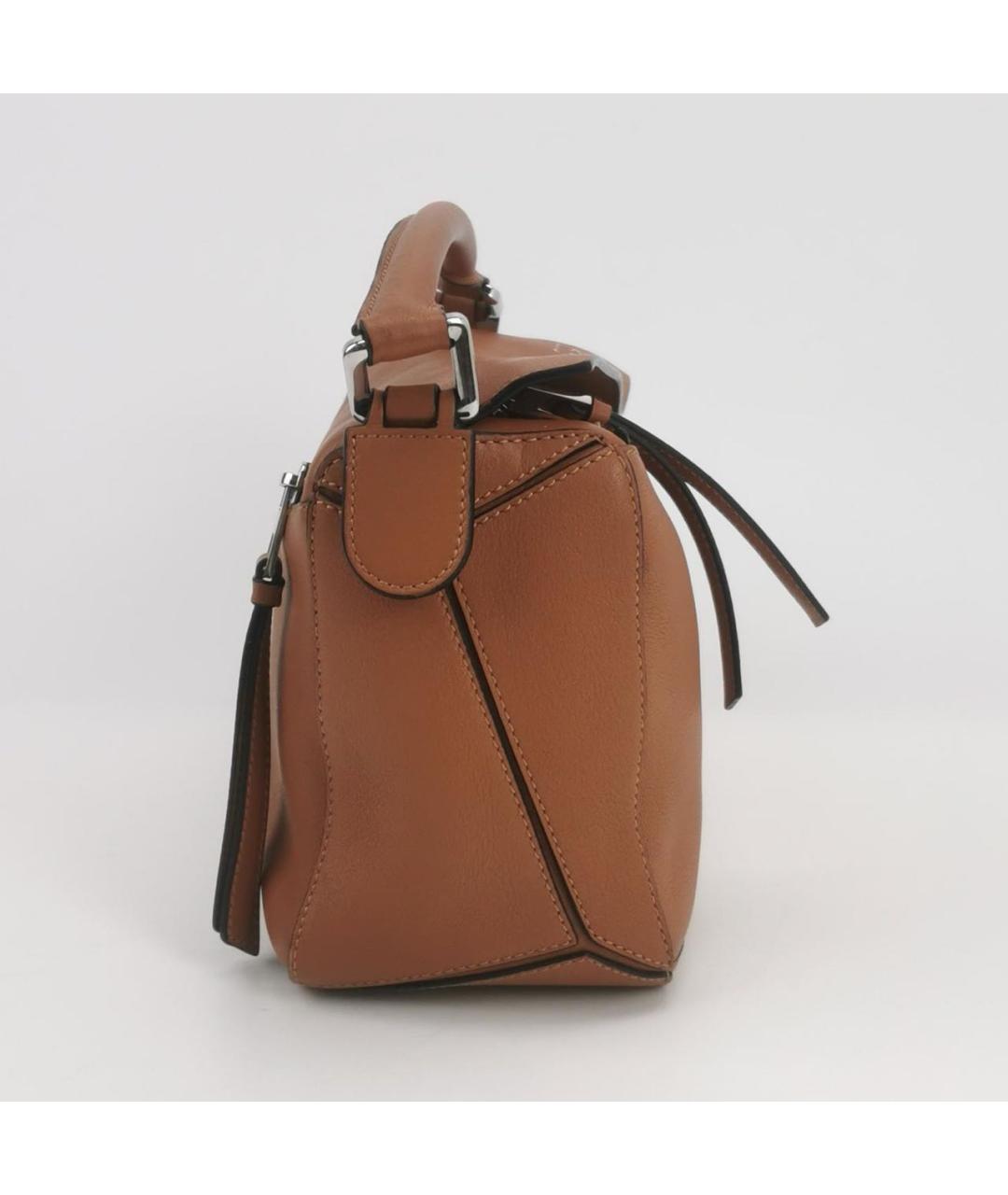 LOEWE Коричневая кожаная сумка через плечо, фото 3