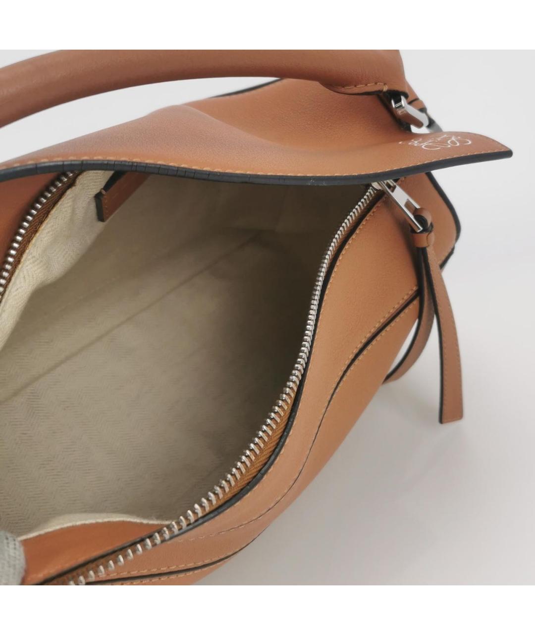 LOEWE Коричневая кожаная сумка через плечо, фото 6