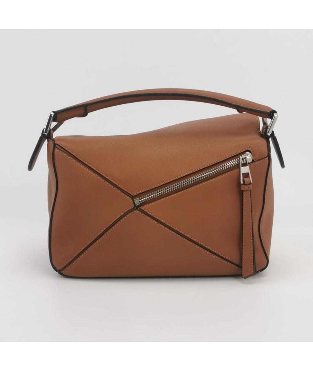 LOEWE Коричневая кожаная сумка через плечо, фото 4