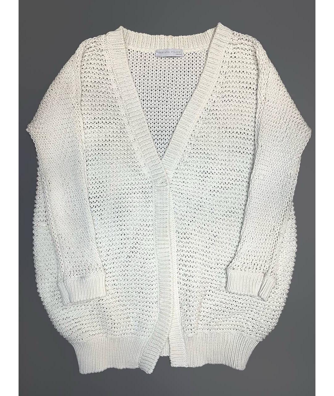 FABIANA FILIPPI Белый хлопковый кардиган, фото 5