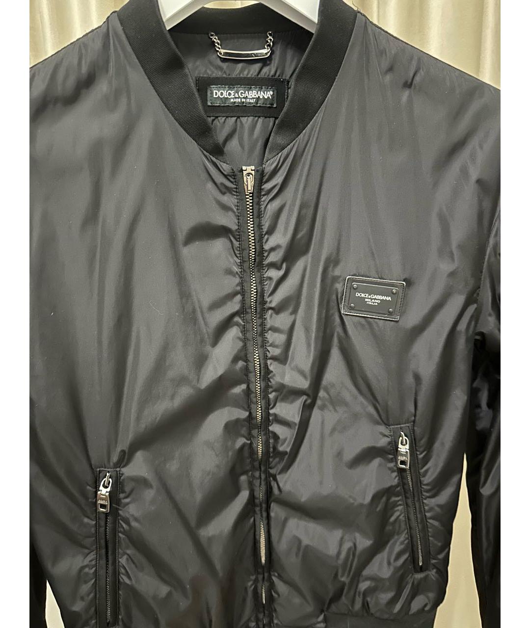 DOLCE&GABBANA Черная полиамидовая куртка, фото 5