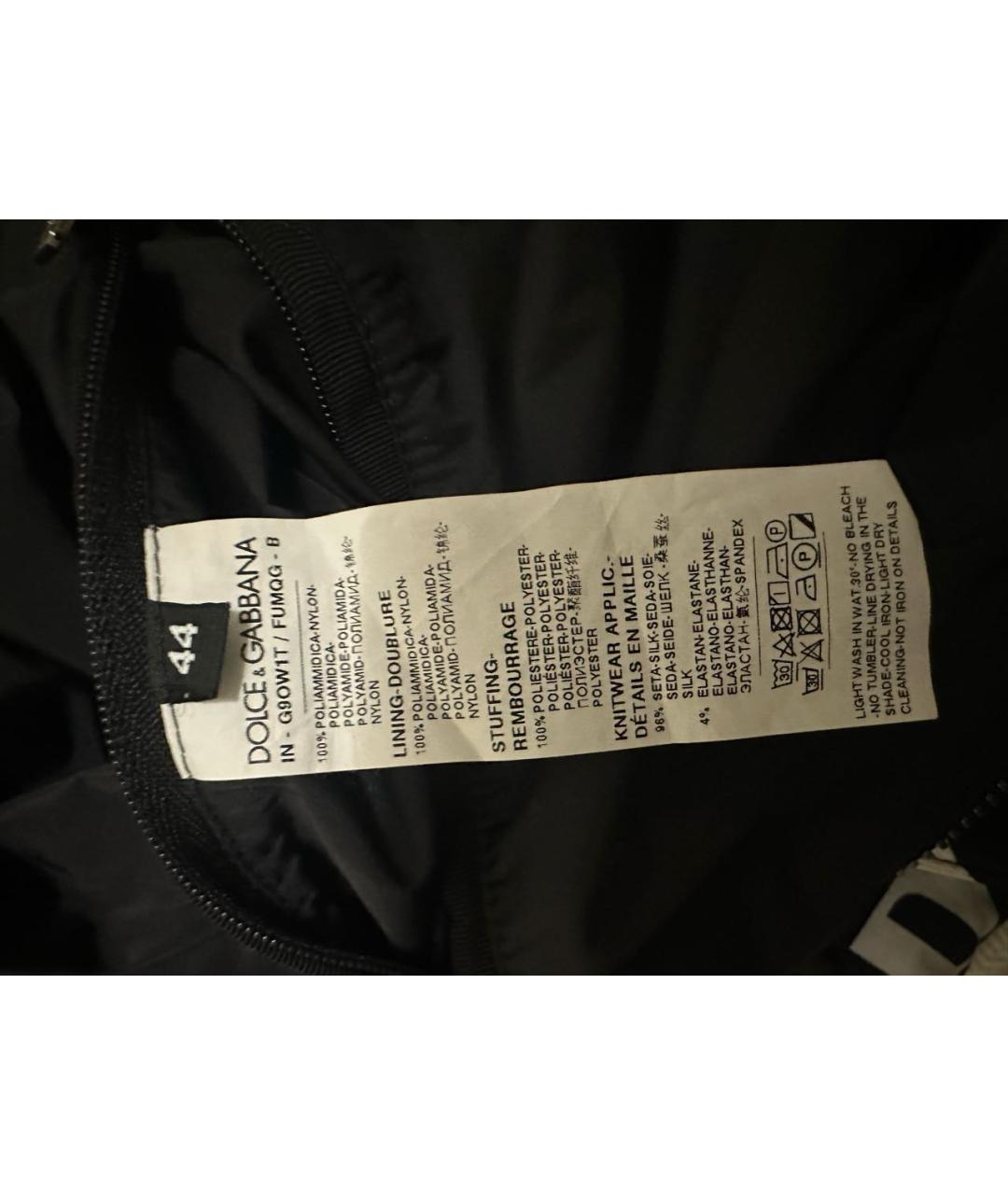 DOLCE&GABBANA Черная полиамидовая куртка, фото 4