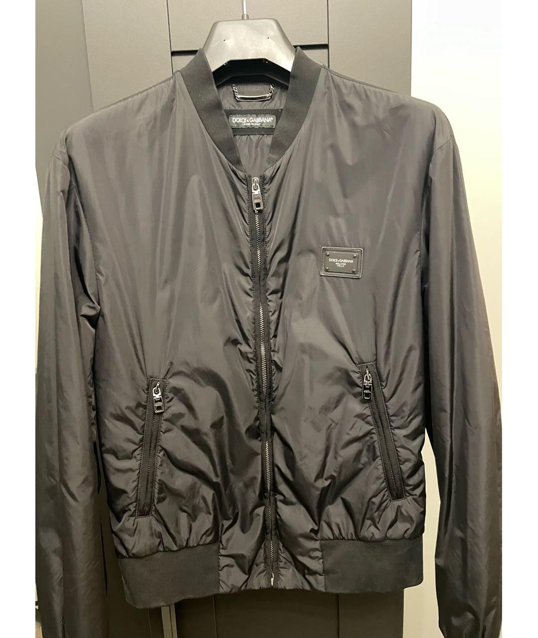 DOLCE&GABBANA Черная полиамидовая куртка, фото 2