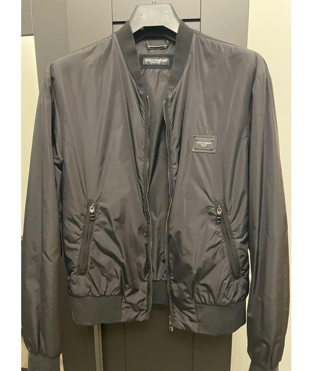 DOLCE&GABBANA Черная полиамидовая куртка, фото 3