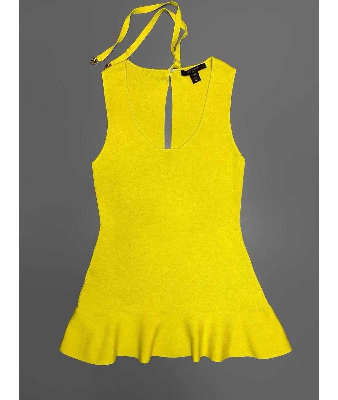 LOUIS VUITTON Желтая кашемировая блузы, фото 5