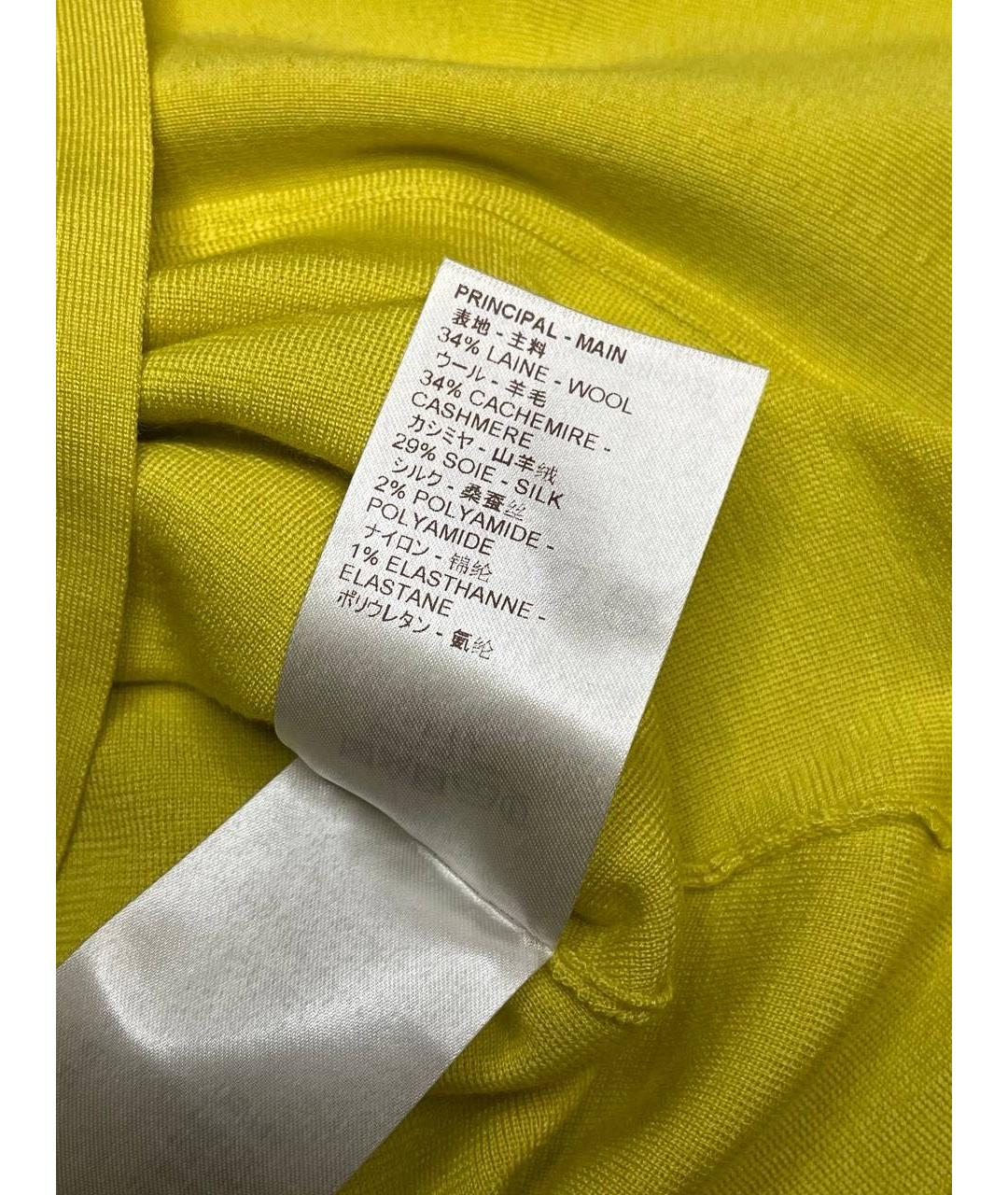 LOUIS VUITTON Желтая кашемировая блузы, фото 4