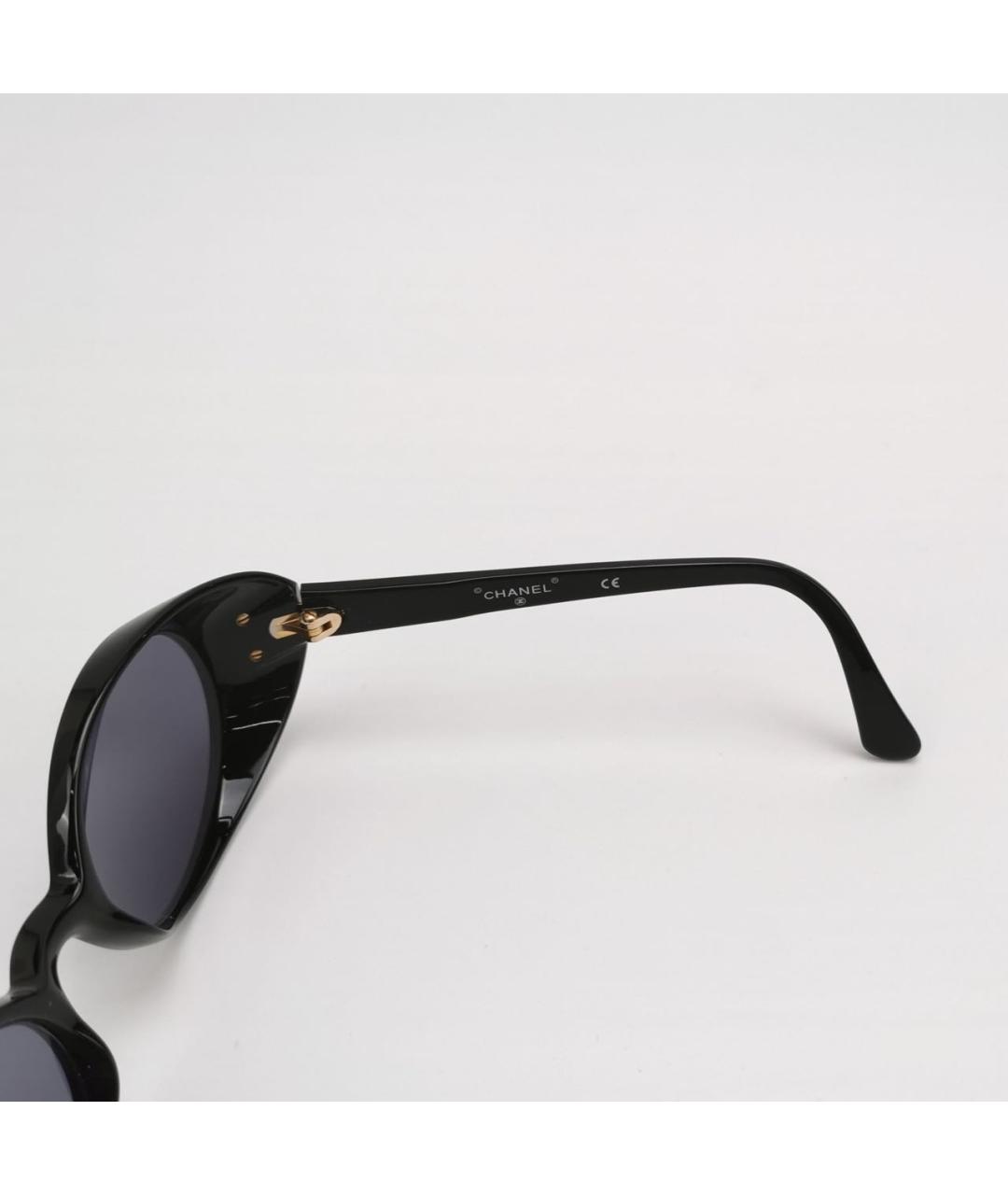CHANEL Черные пластиковые солнцезащитные очки, фото 5