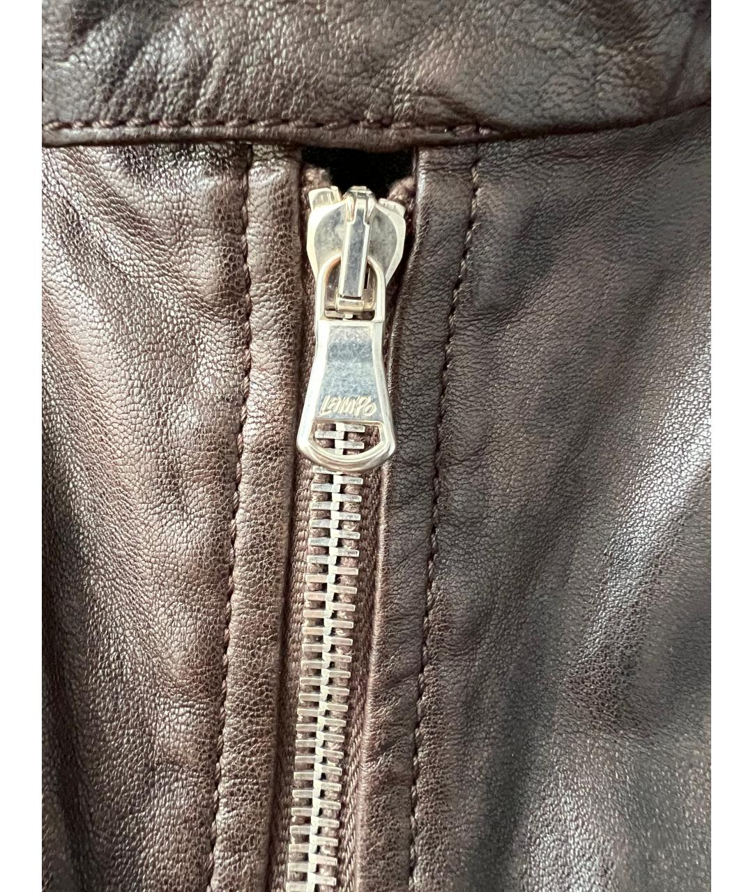 BRUNELLO CUCINELLI Коричневая кожаная куртка, фото 2