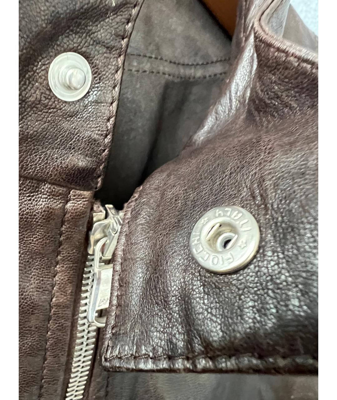 BRUNELLO CUCINELLI Коричневая кожаная куртка, фото 3
