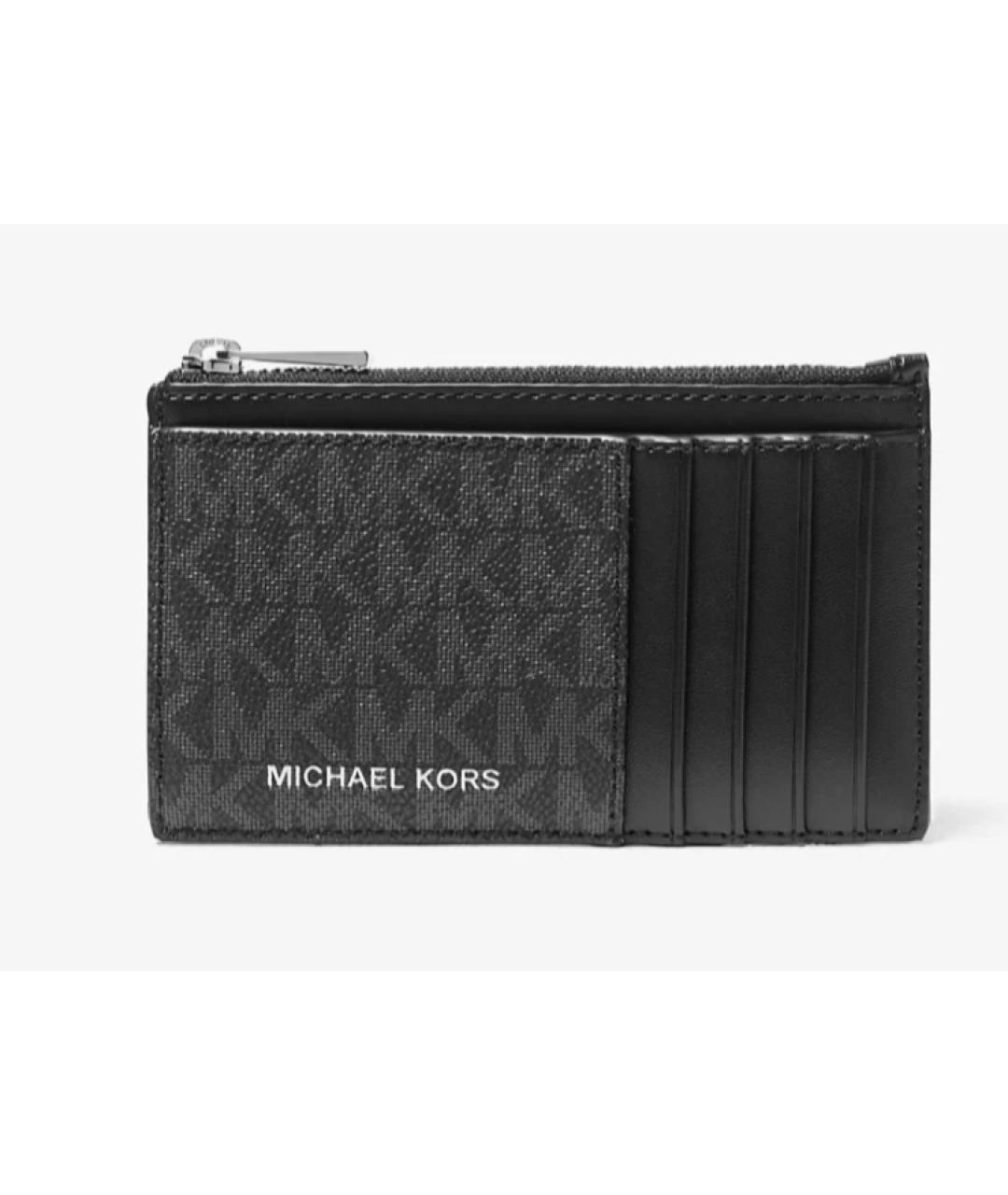 MICHAEL KORS Черный кардхолдер из искусственной кожи, фото 6