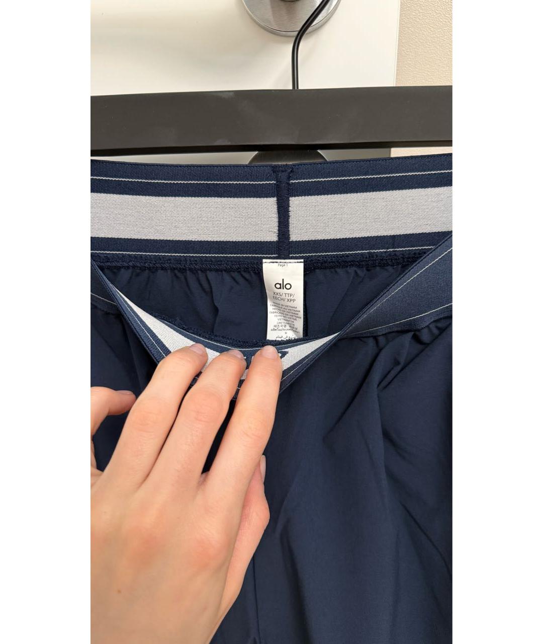 ALO YOGA Темно-синие брюки широкие, фото 5