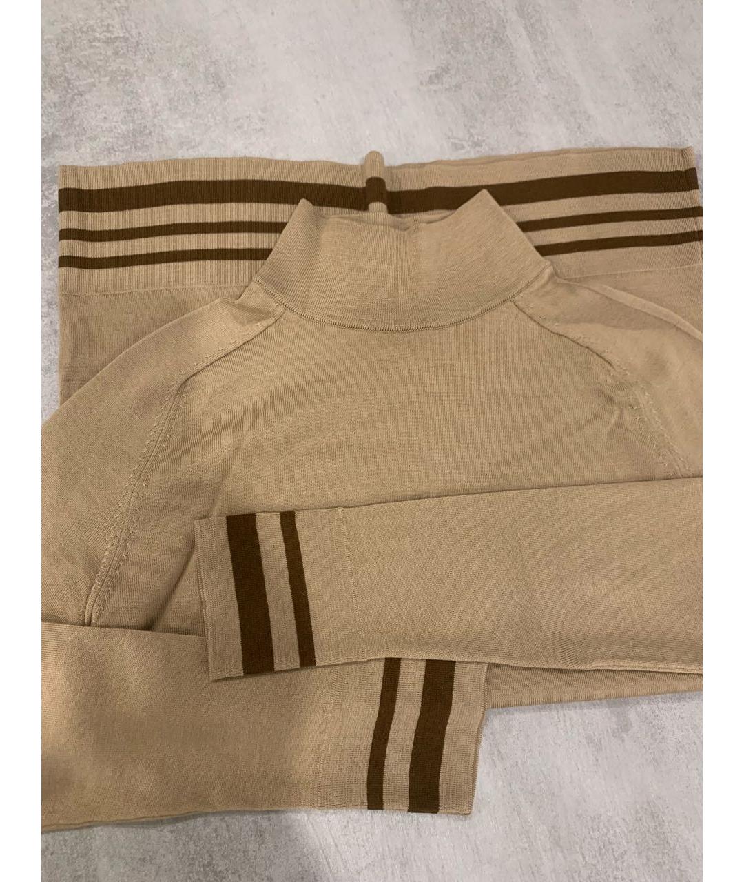 'S MAX MARA Бежевый шерстяной джемпер / свитер, фото 3