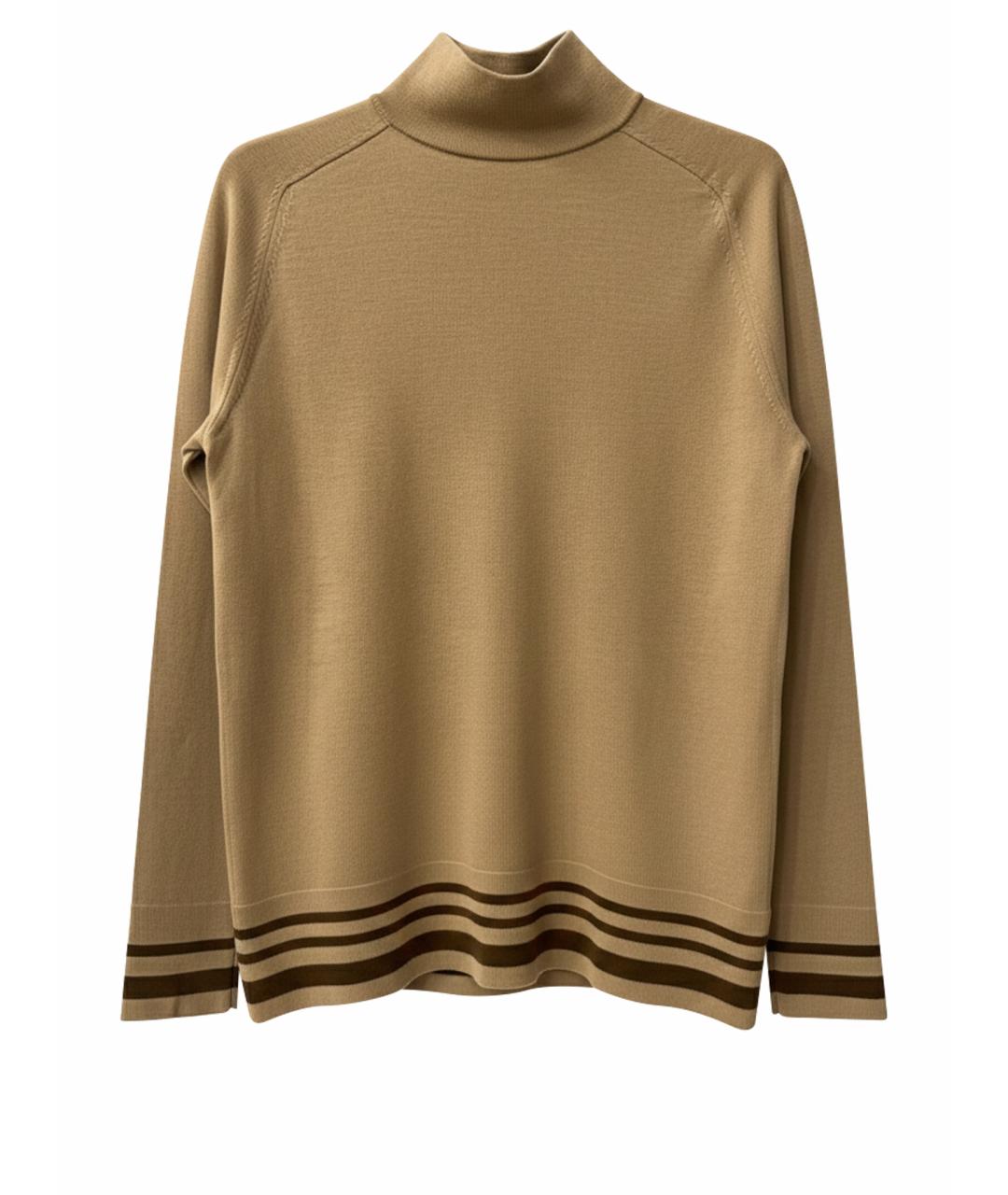 'S MAX MARA Бежевый шерстяной джемпер / свитер, фото 1