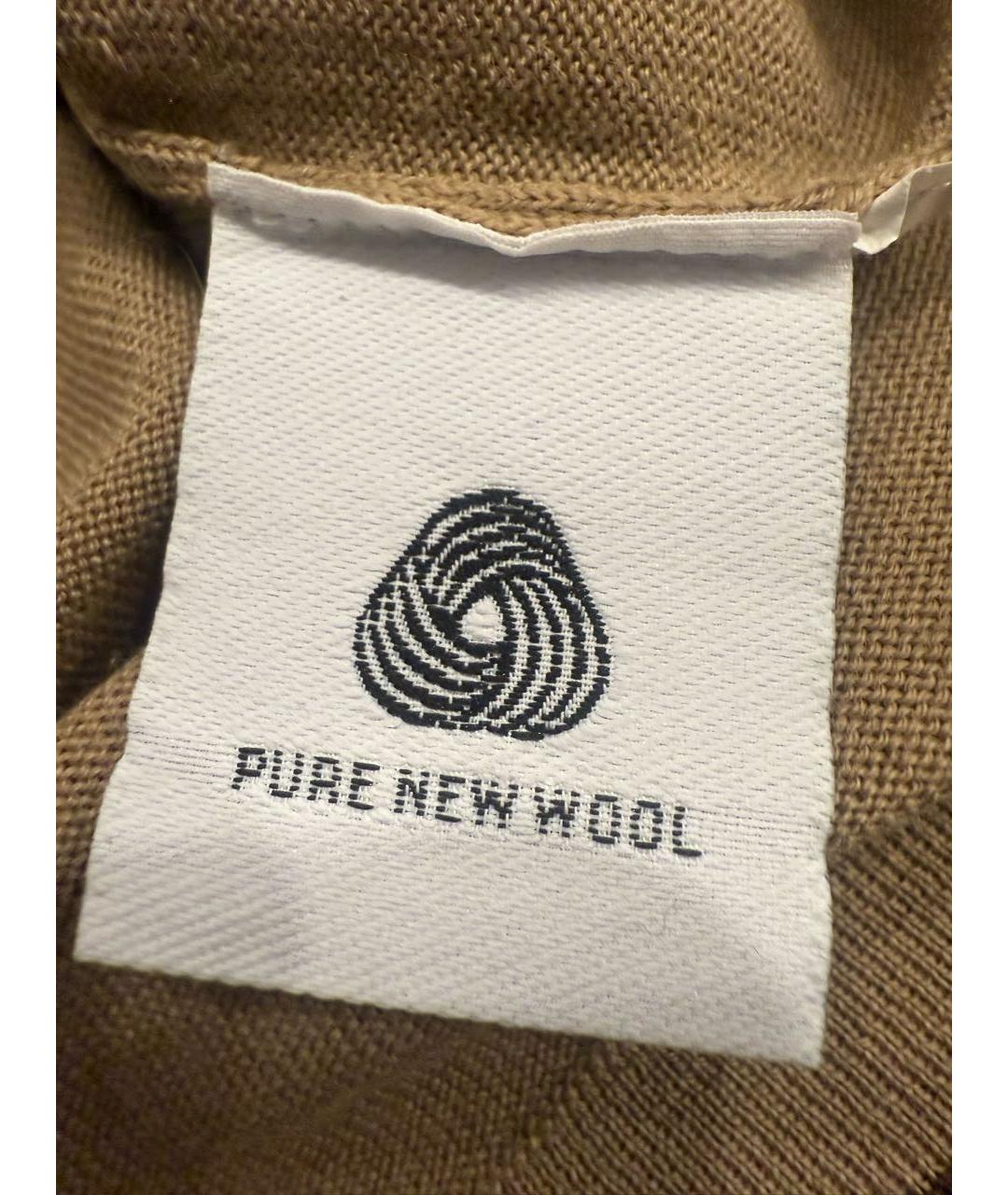 'S MAX MARA Бежевый шерстяной джемпер / свитер, фото 6