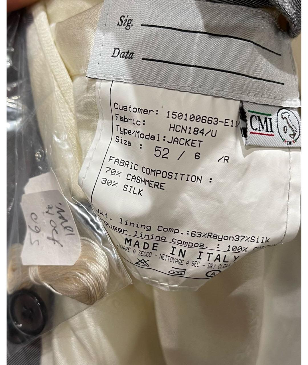 STEFANO RICCI Серый кашемировый пиджак, фото 5